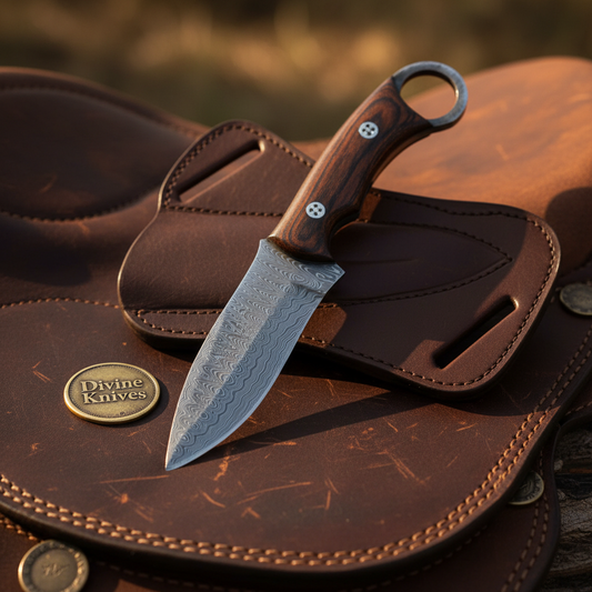 Rosewood Handle EDC Hunting Knife for Everyday Carry and the Field