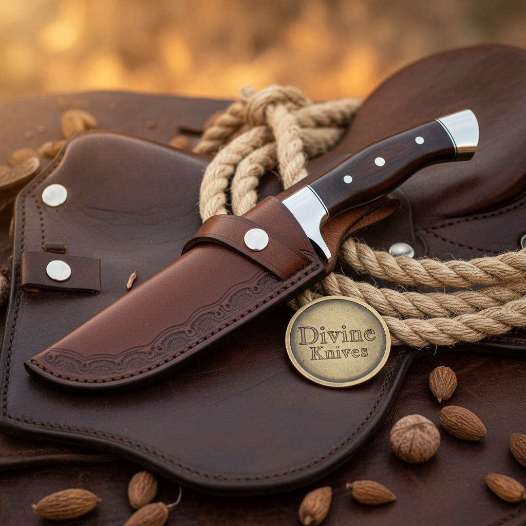 Rosewood Fuller Blade Drop Point Bowie with Classic Wood