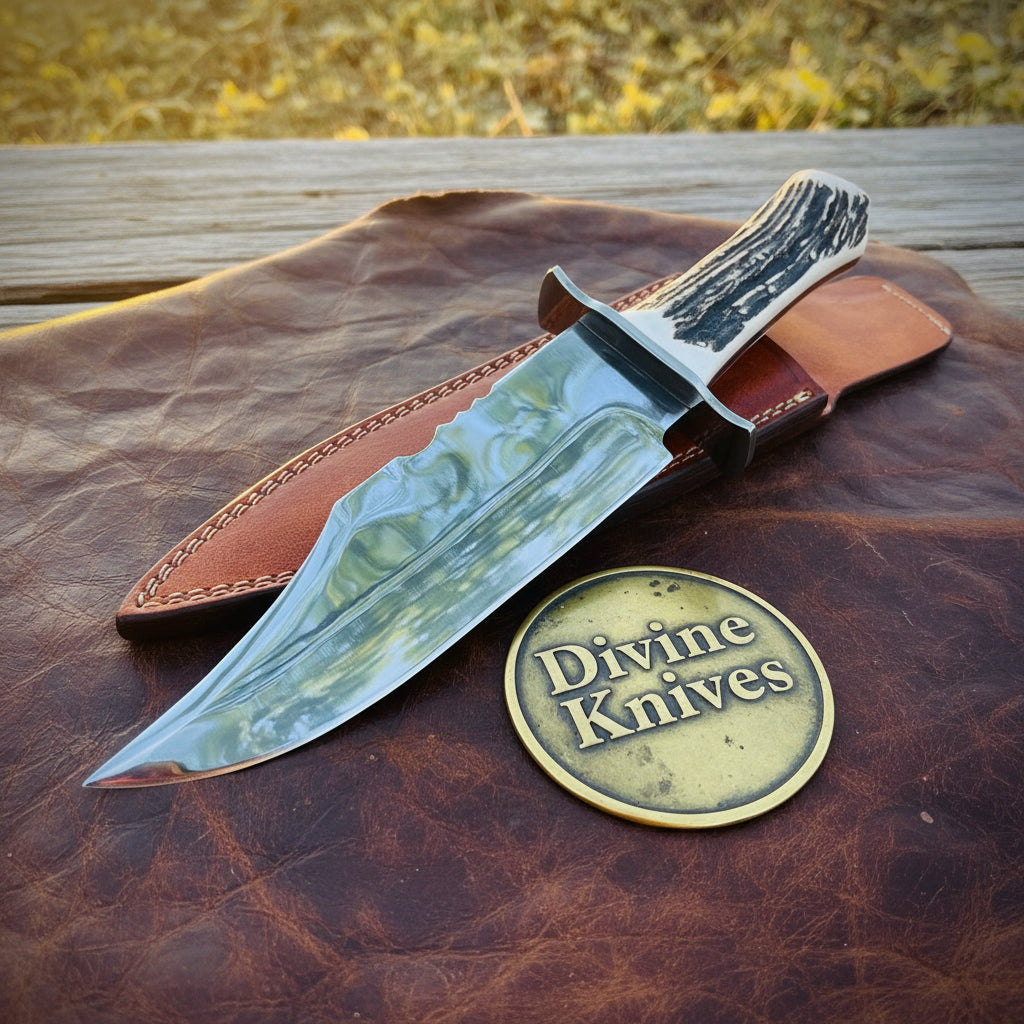 High polished stag handle