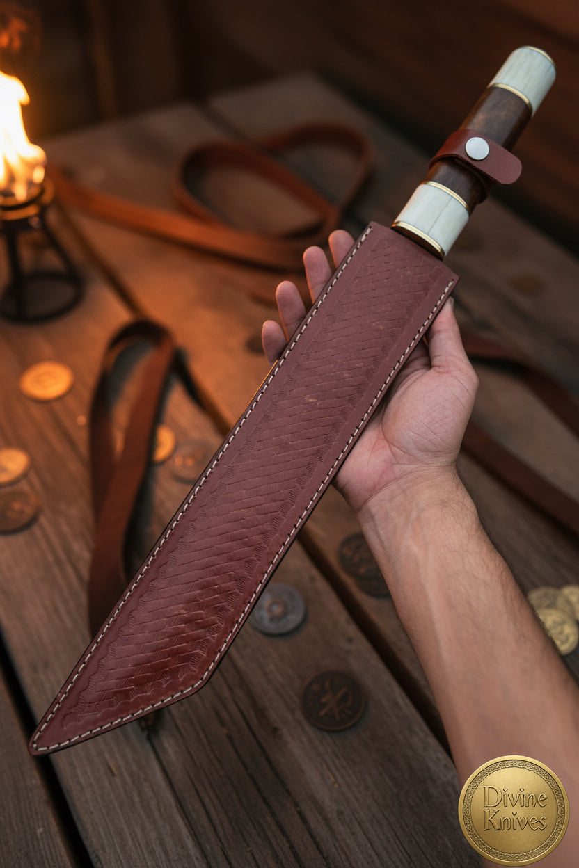 Kuroryu Tanto with Hand-Ground Blade and Traditional Wa-Style Handle