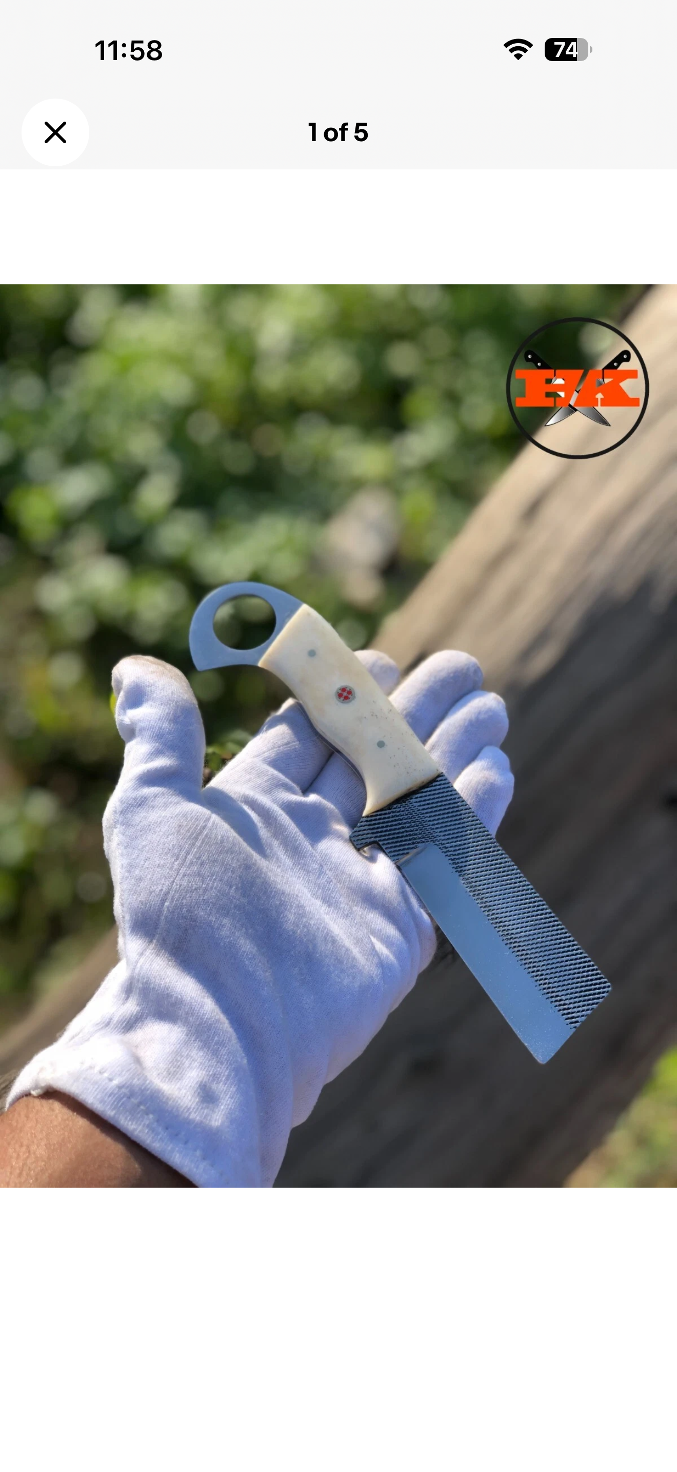 Rasp Steel Bone Bull Cutter with File Texture and Ring Handle