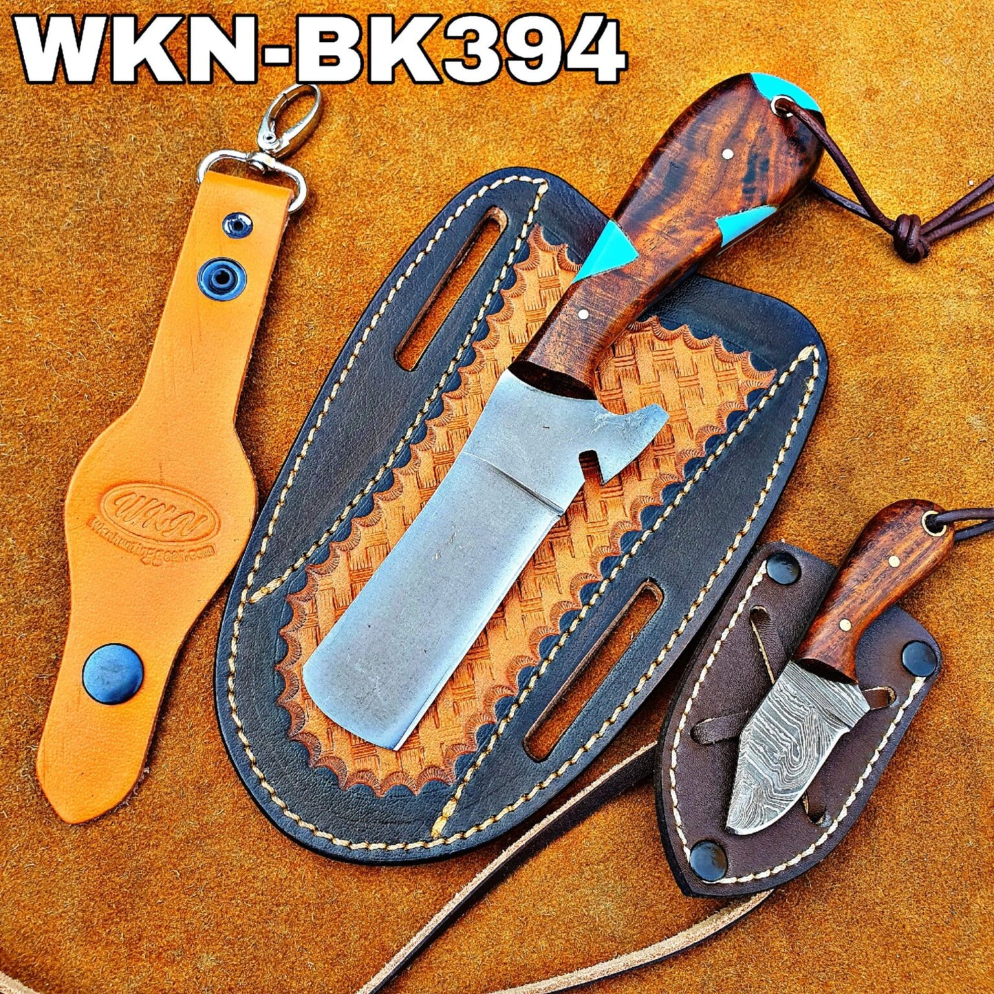 Rosewood Handle Bull Cutter Knife Set for Ranch Chores and Gifting