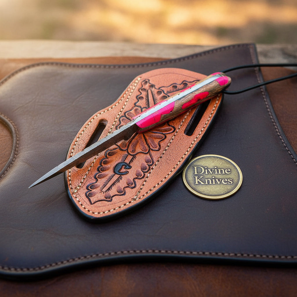 Resin Ridge Rasp Bird and Trout Knife for Hunters and Outdoor Users