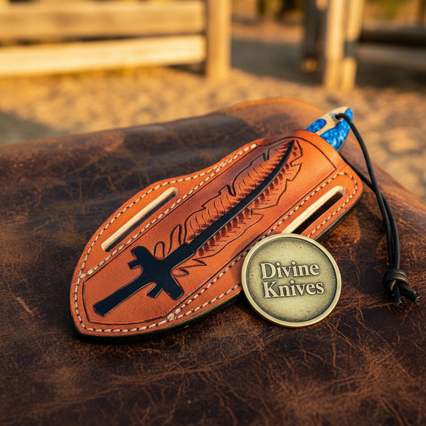 Blue River Rasptail Cowboy Knife with Compact Rasp Steel Drop Point