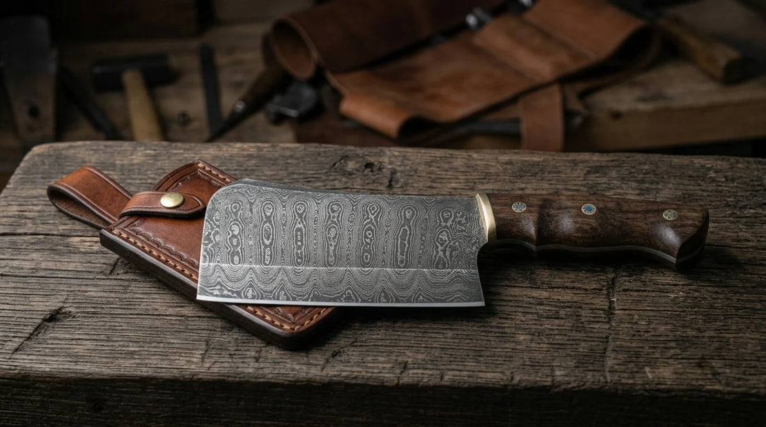 Heavy Duty Damascus Chopper Knife