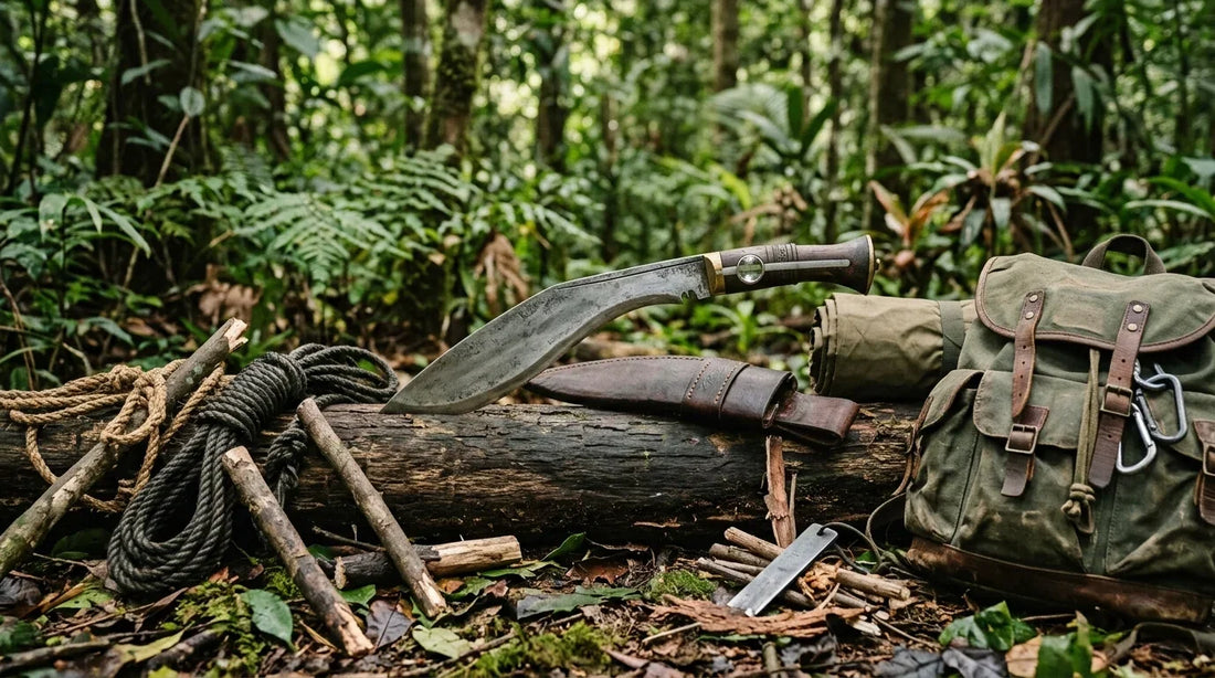 Kukri for Jungle Survival in a dense tropical wilderness setting