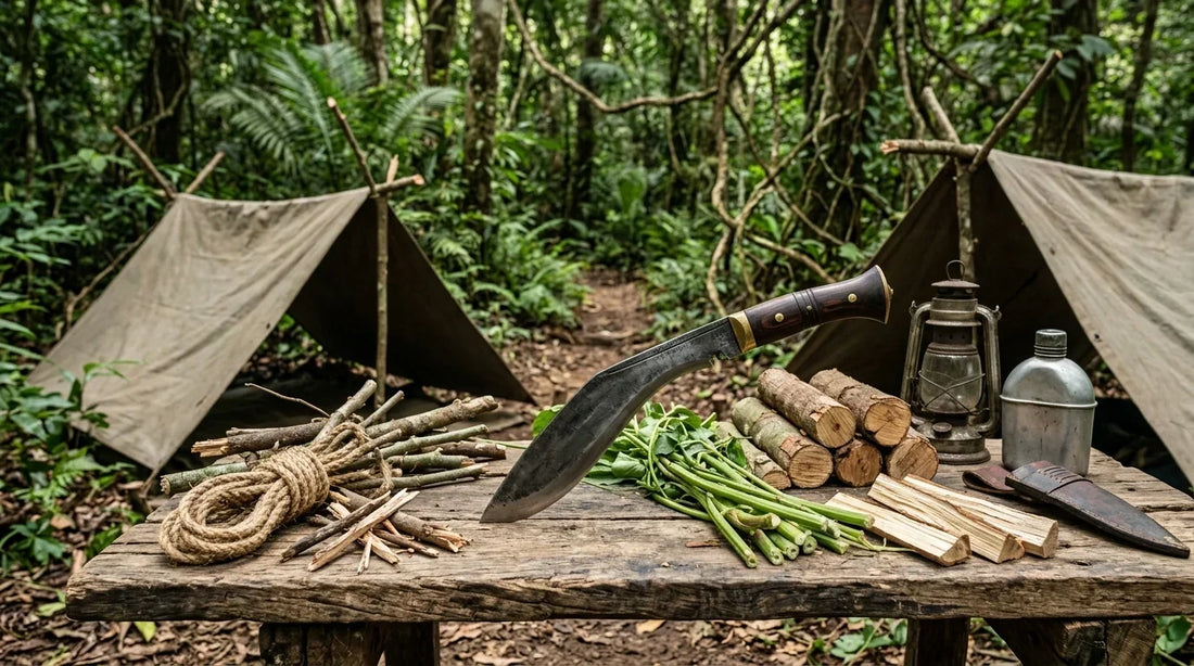 What is a jungle kukri used for in dense outdoor vegetation
