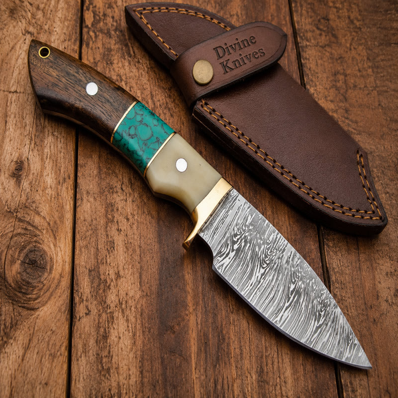 Damascus Hunting Knife | USA | Divine Knives