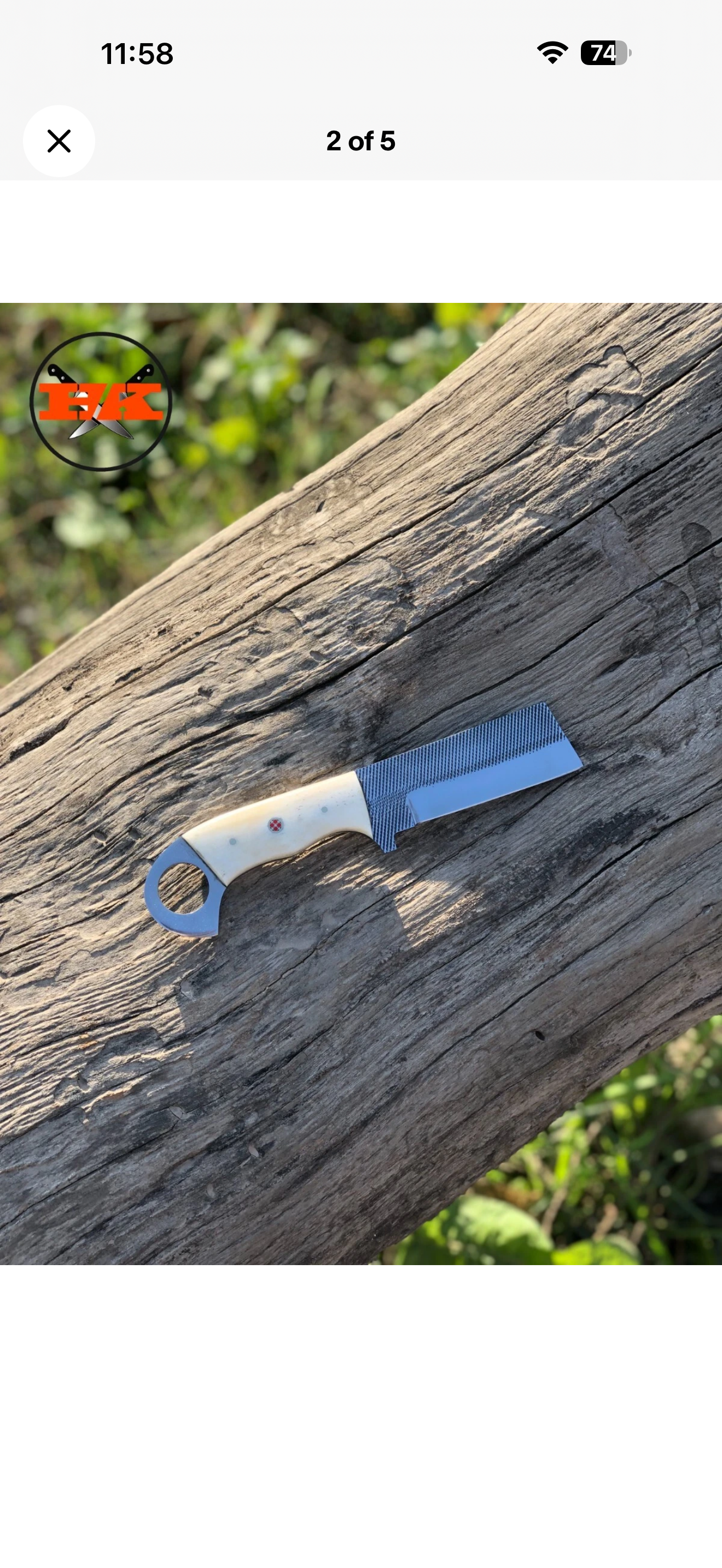 Rasp Steel Bone Bull Cutter with File Texture and Ring Handle