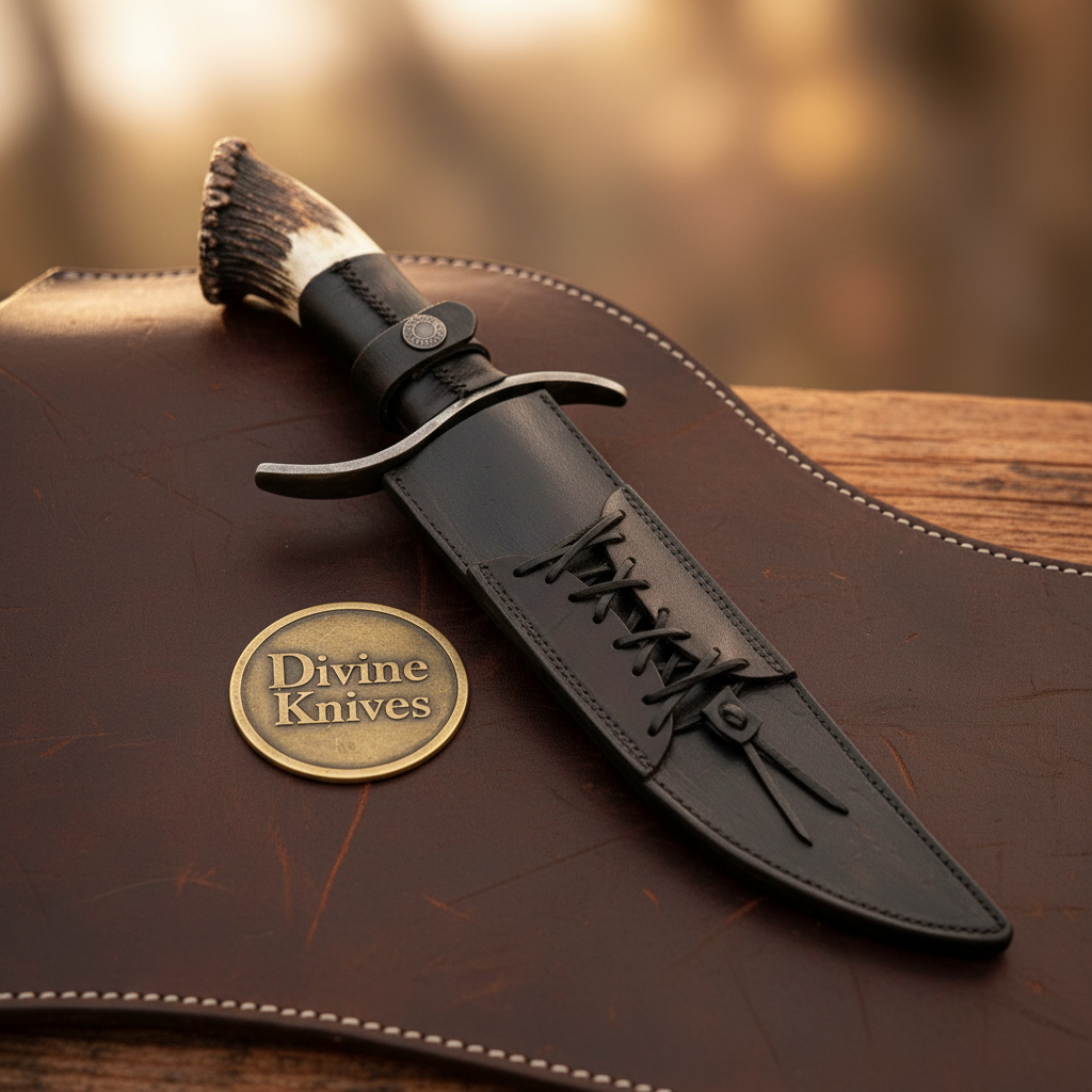 Sub-Hilt Stag Crown Wraith Bowie with Ranch Steel