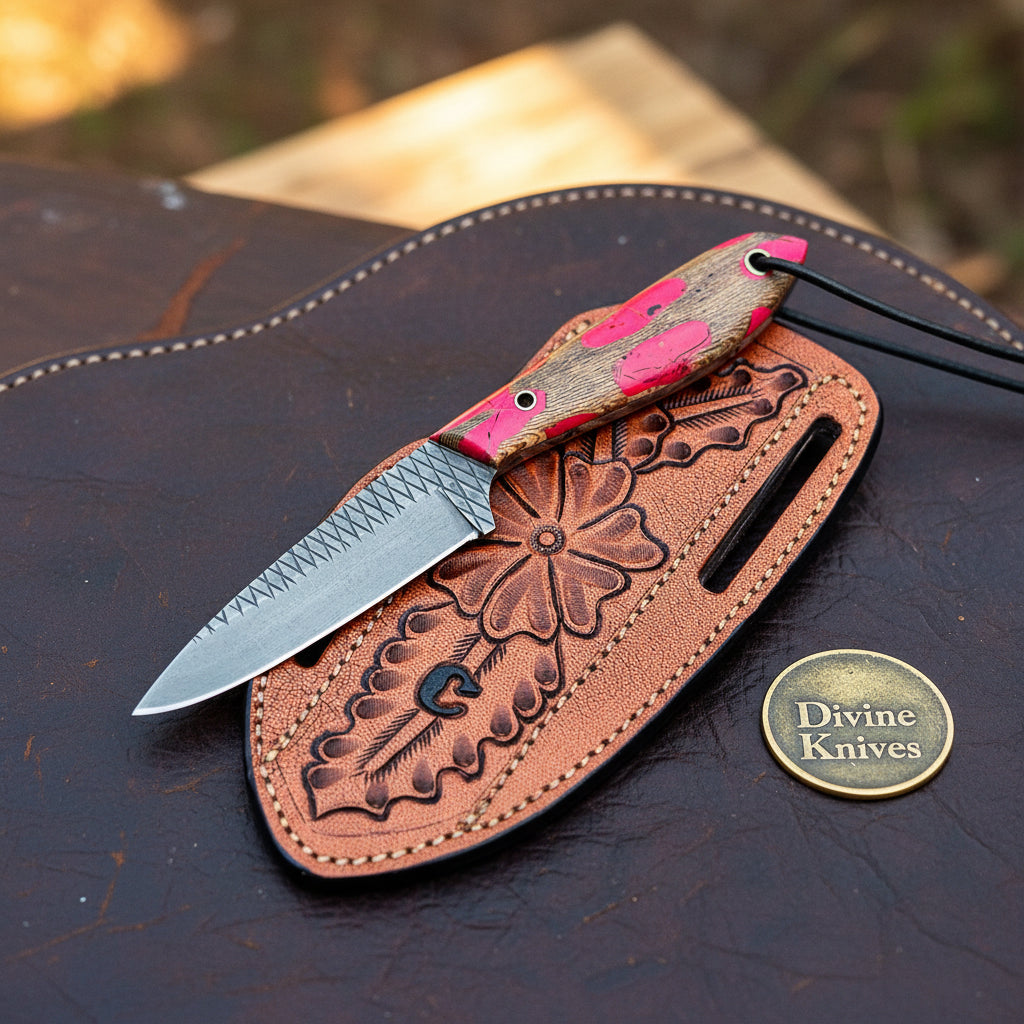 Resin Ridge Rasp Bird and Trout Knife for Hunters and Outdoor Users