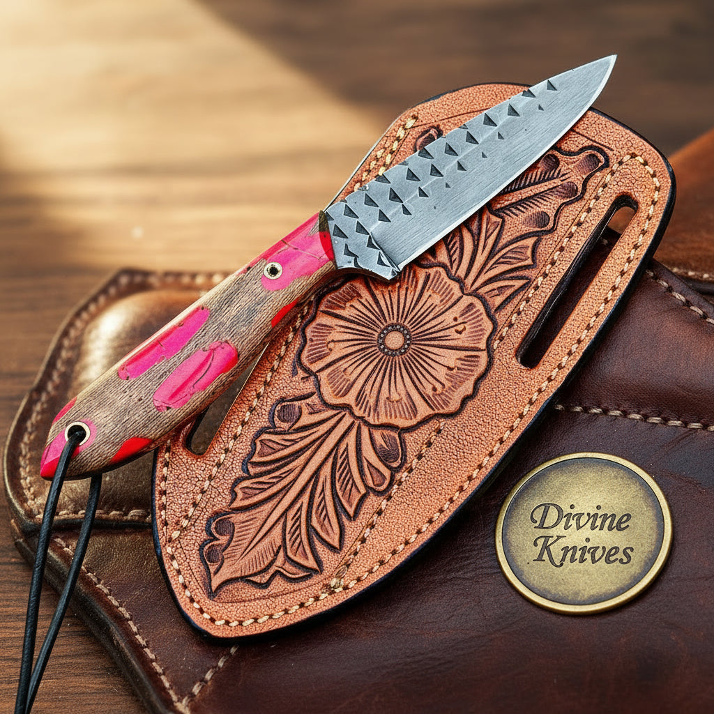 Resin Ridge Rasp Bird and Trout Knife for Hunters and Outdoor Users