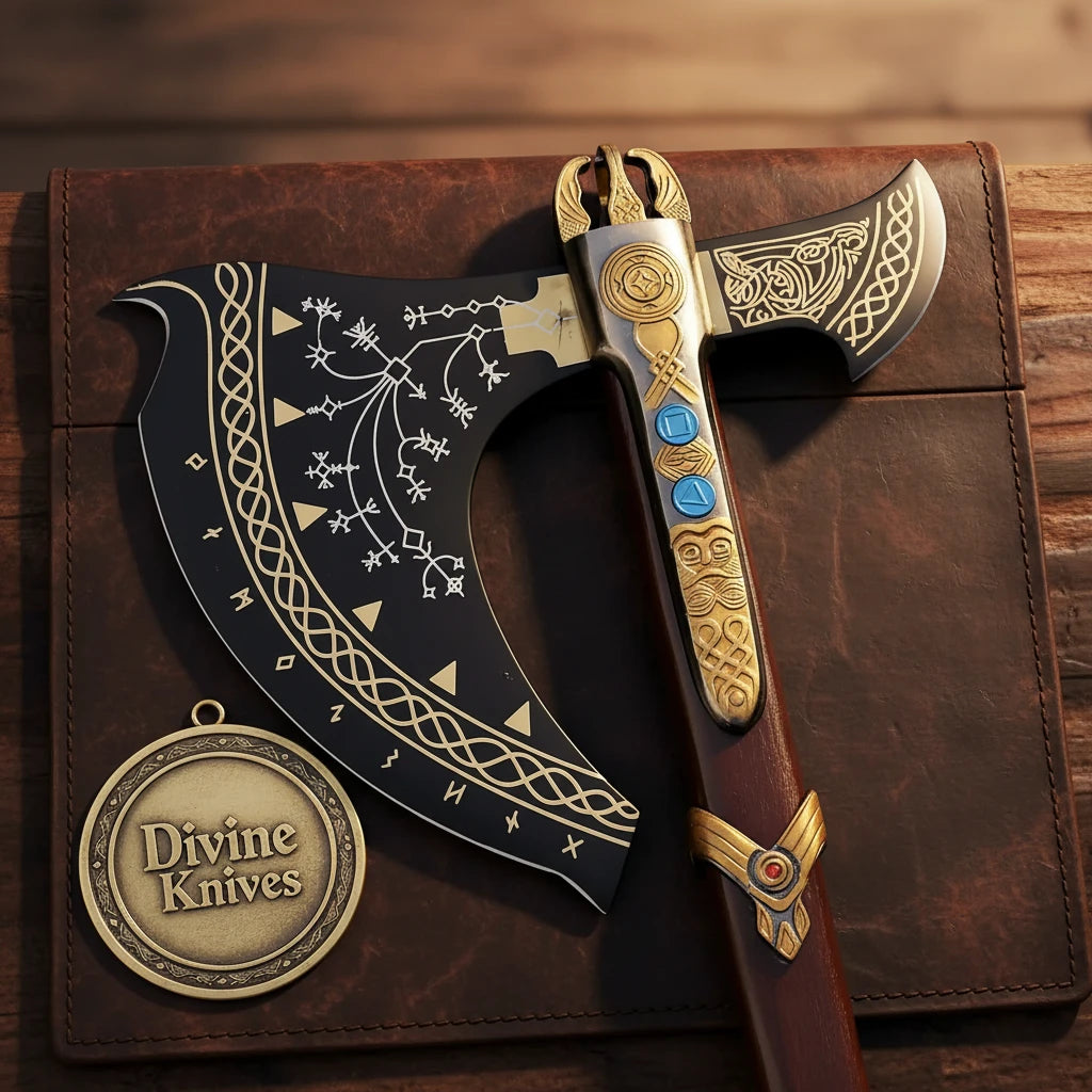 Satin Finish Bearded Hatchet with Rosewood Handle