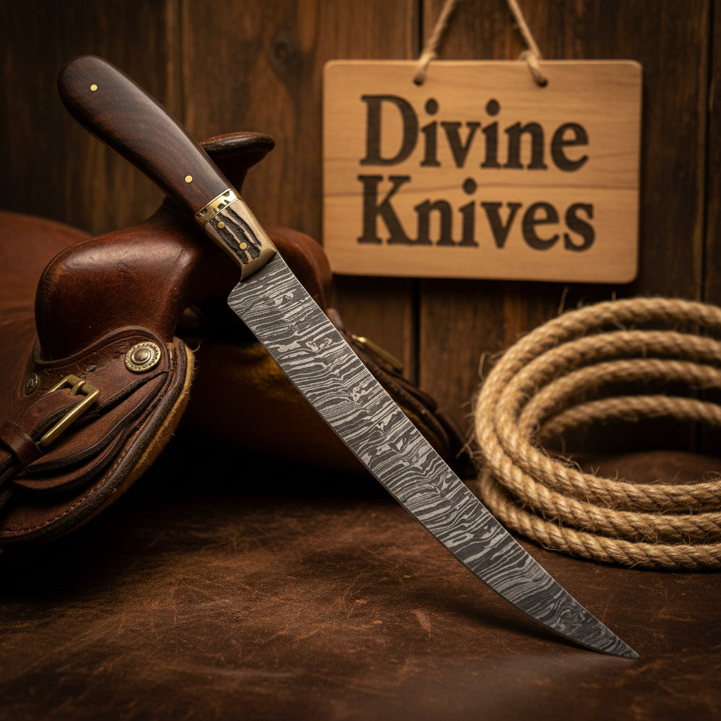 Rio Grande Damascus Fillet Knife for Precision Angler Fish Cleaning