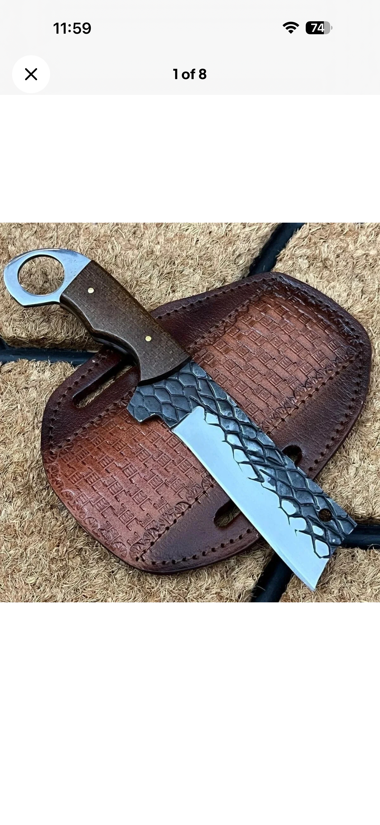 Ironwood Dragon Pattern Bull Cutter with Engraved Scale Blade