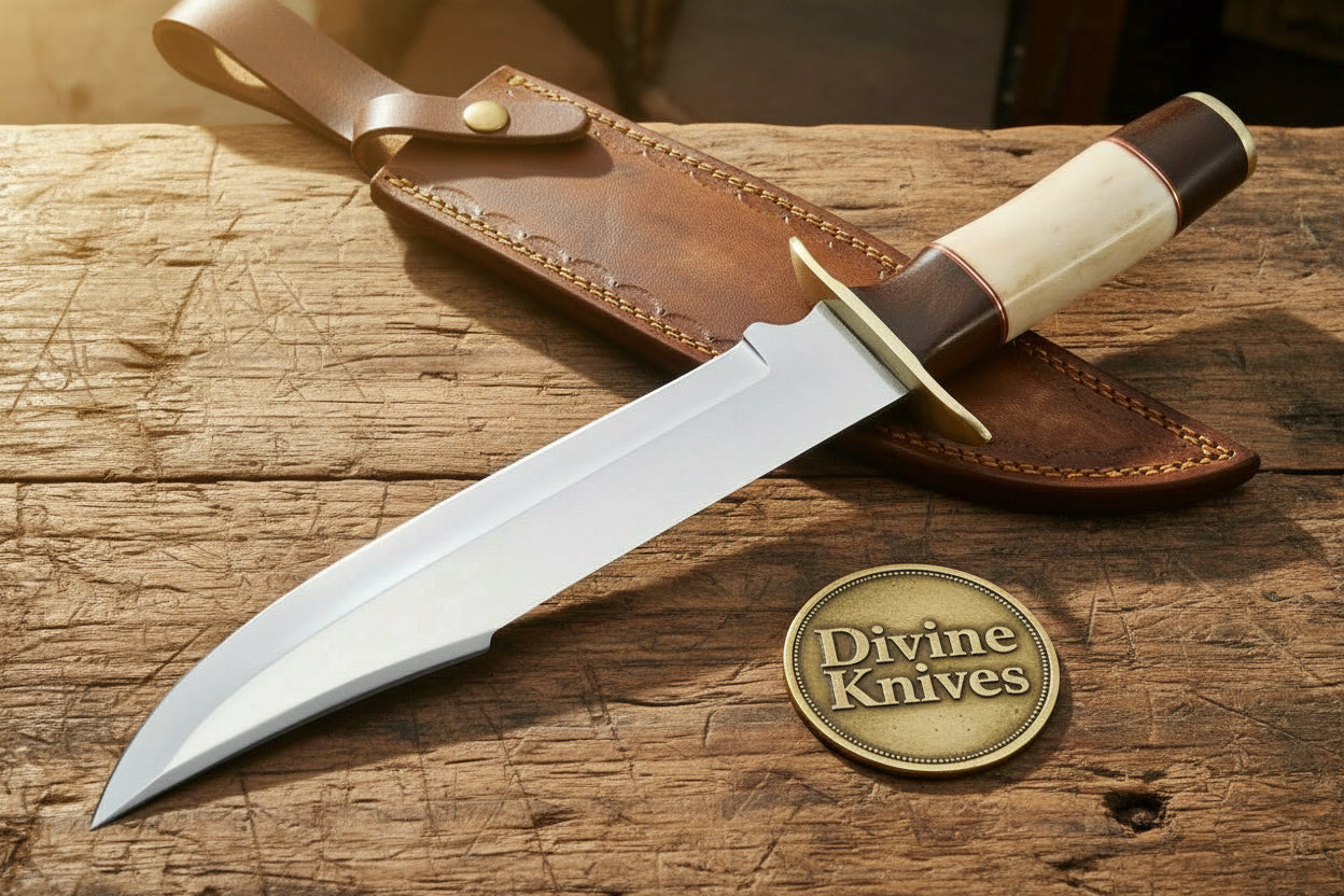Frontier Bowie Knife with Polished Clip Point Blade