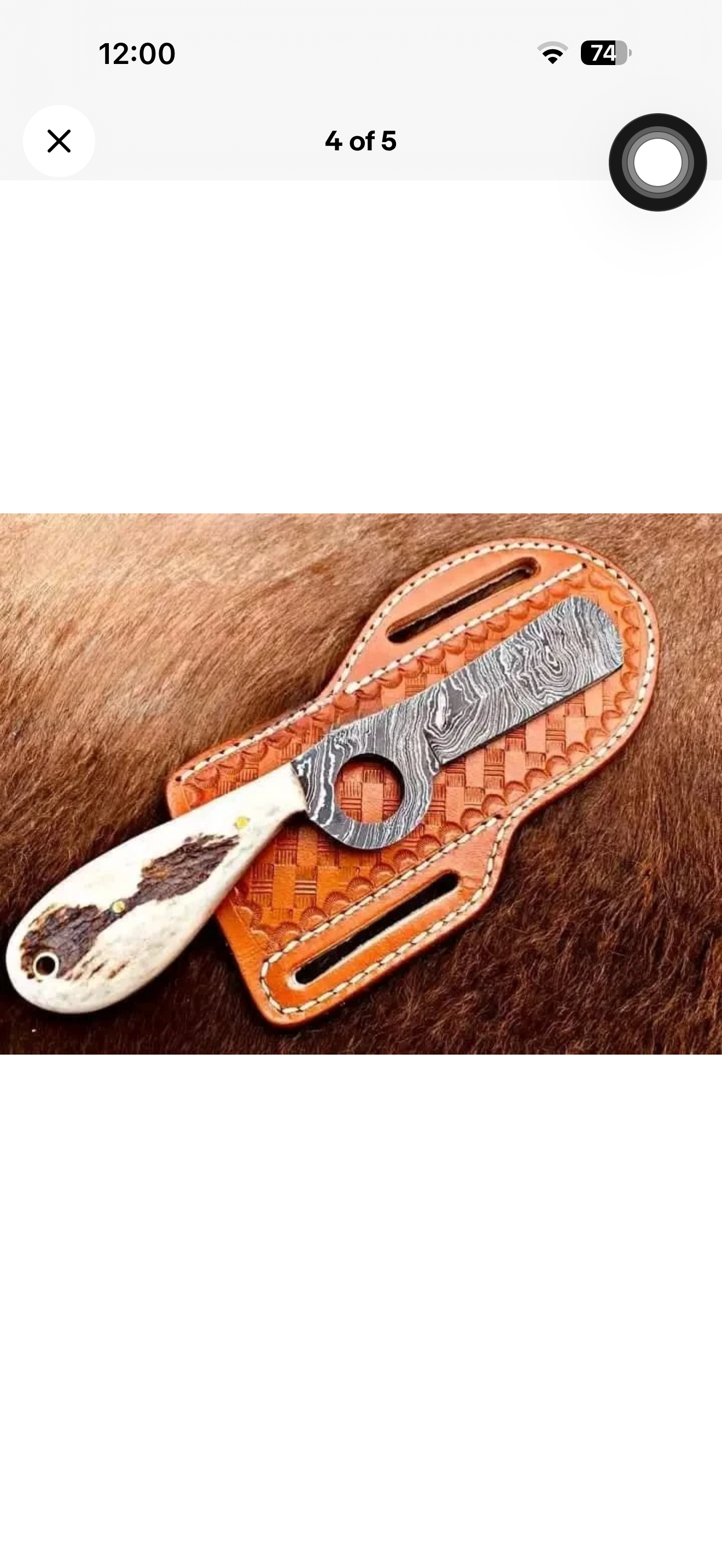 Antler Loop Bull Cutter with Integrated Finger Loop and Antler Handle