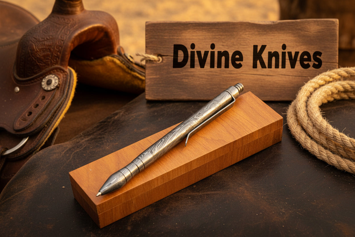 Damascus Twist Ballpoint Pen for Premium Daily Writing