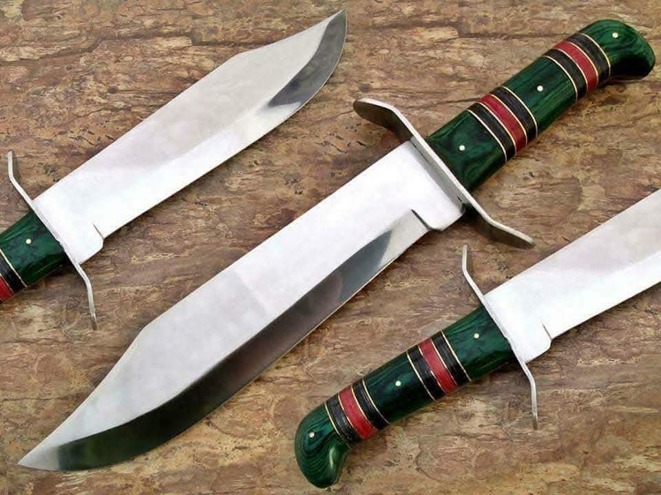 J2 Steel Sub-Hilt Bowie Knife with Mirror Polish Blade