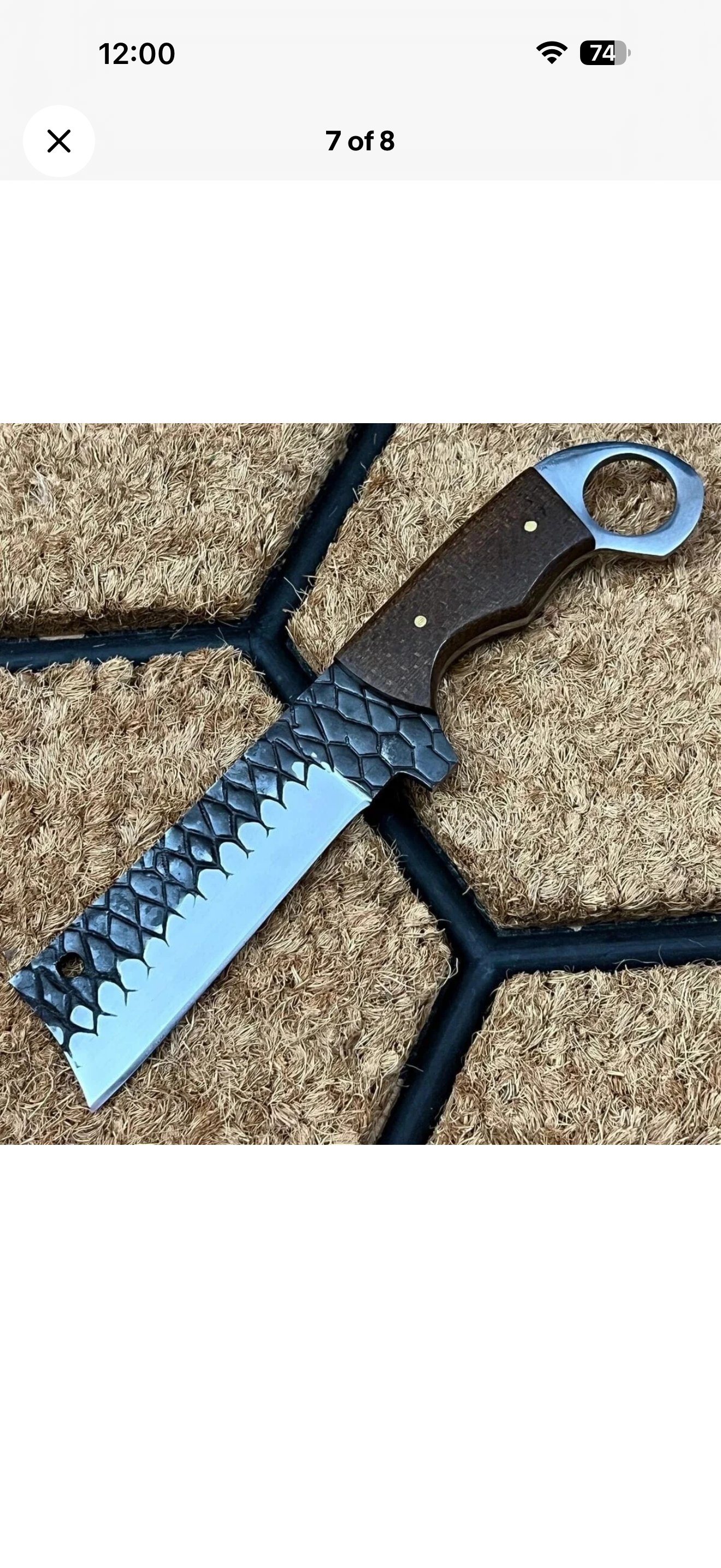 Ironwood Dragon Pattern Bull Cutter with Engraved Scale Blade