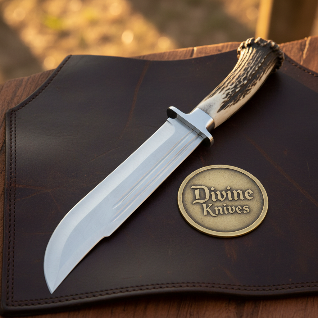 Crown Stag D2 Steel Rambo Bowie with Bold Blade