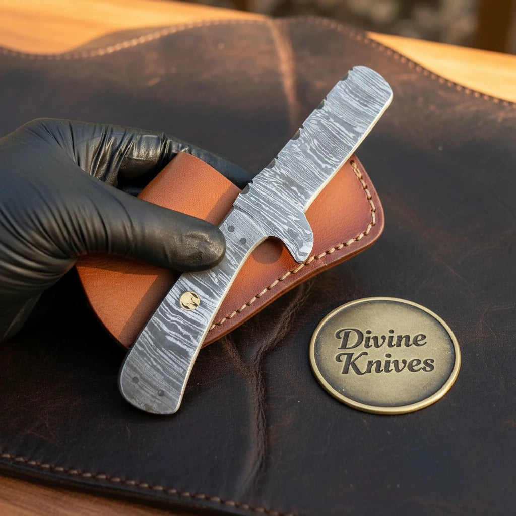 Karambit Cleaver Fixed Blade Knife with Integral Steel Handle