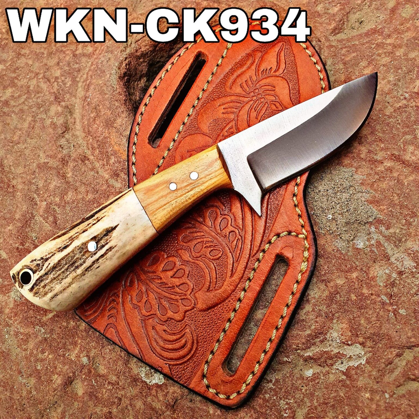 Stag Antler Drop Point Hunter Knife for Hunters and Outdoor Users