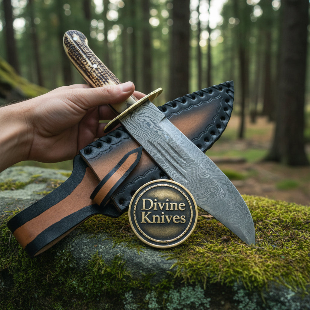 Damascus Bowie knife
