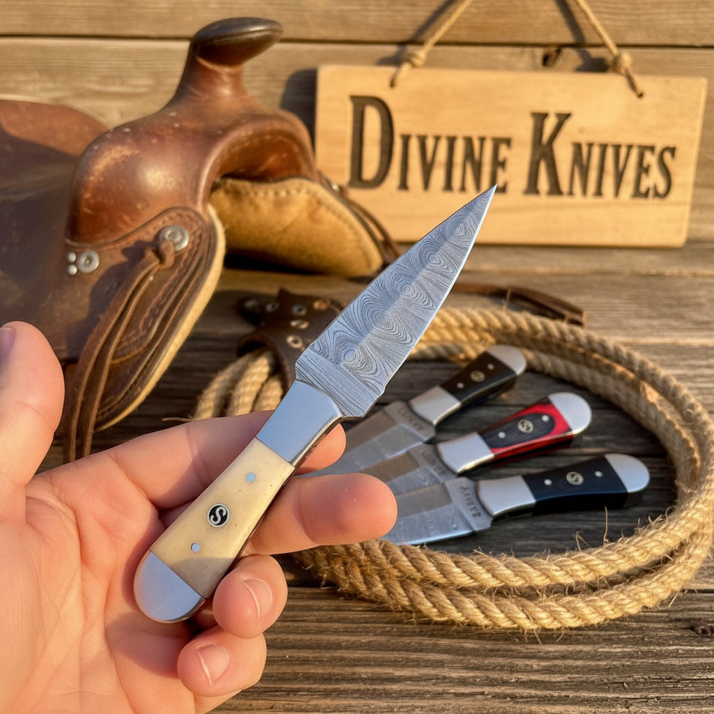 Bone Single-Edge Dagger with Shield Inlay and Turquoise Pins