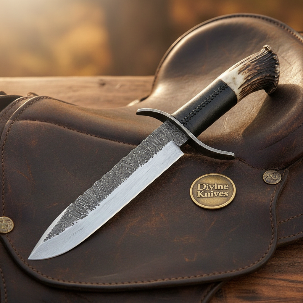 Sub-Hilt Stag Crown Wraith Bowie with Ranch Steel