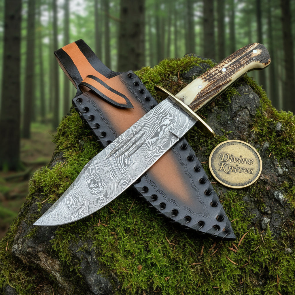 Damascus Bowie knife