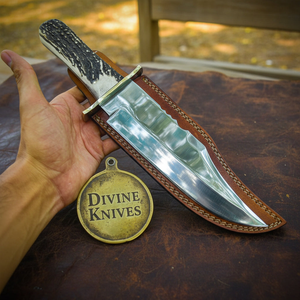 High polished stag handle