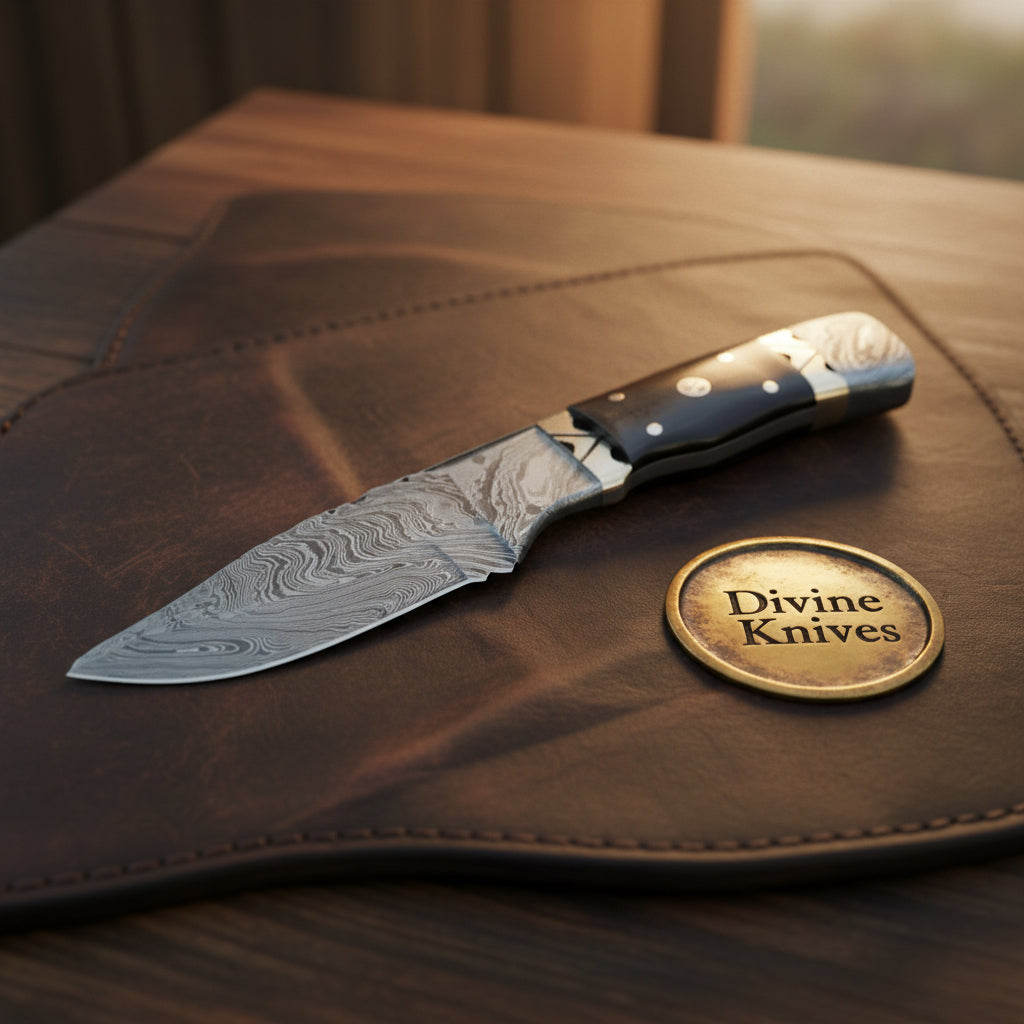 Damascus Pocket Skinner Set with Three Compact Blades