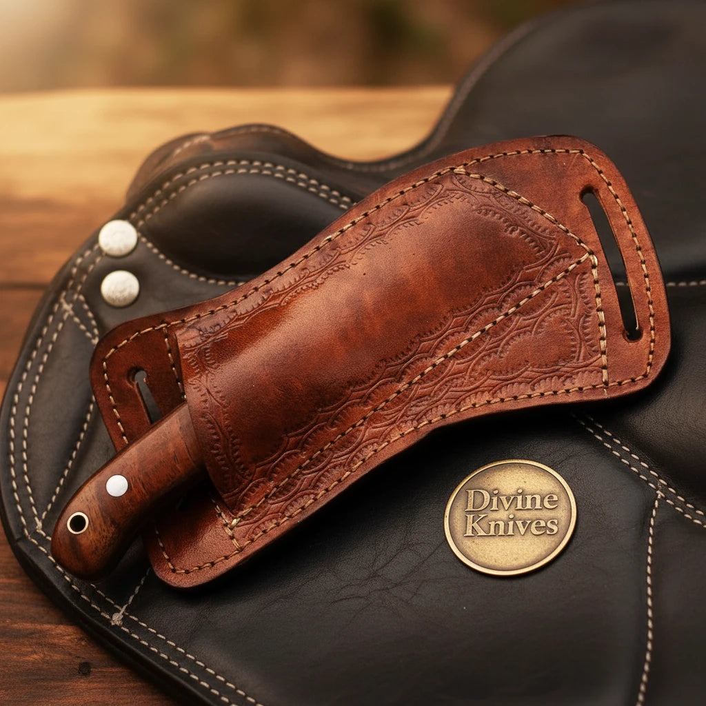 Rosewood D2 Steel Tanto Bull Cutter with Classic Wood Grip