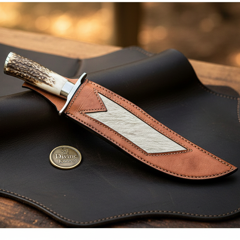 Stag Handle Sub-Hilt Bowie Knife for Collectors and Outdoorsmen