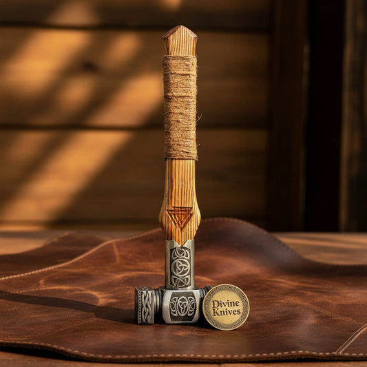 Norse Viking Sledgehammer with Wood Handle and Leather Holder