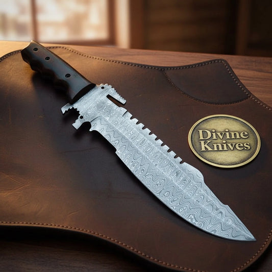 Damascus Combat Tactical Tracker for Bushcraft Camping