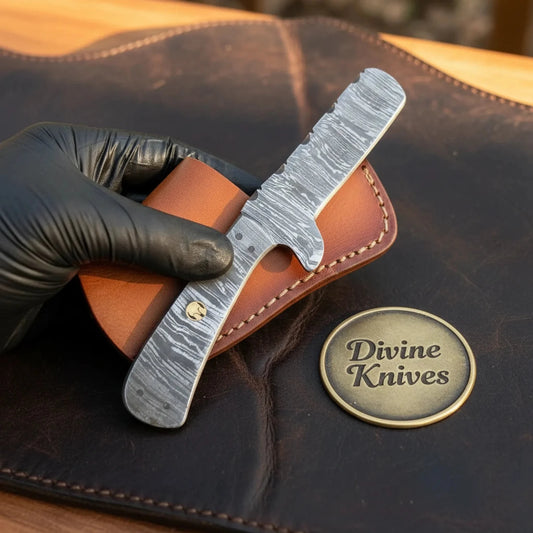 Karambit Cleaver Fixed Blade Knife with Integral Steel Handle