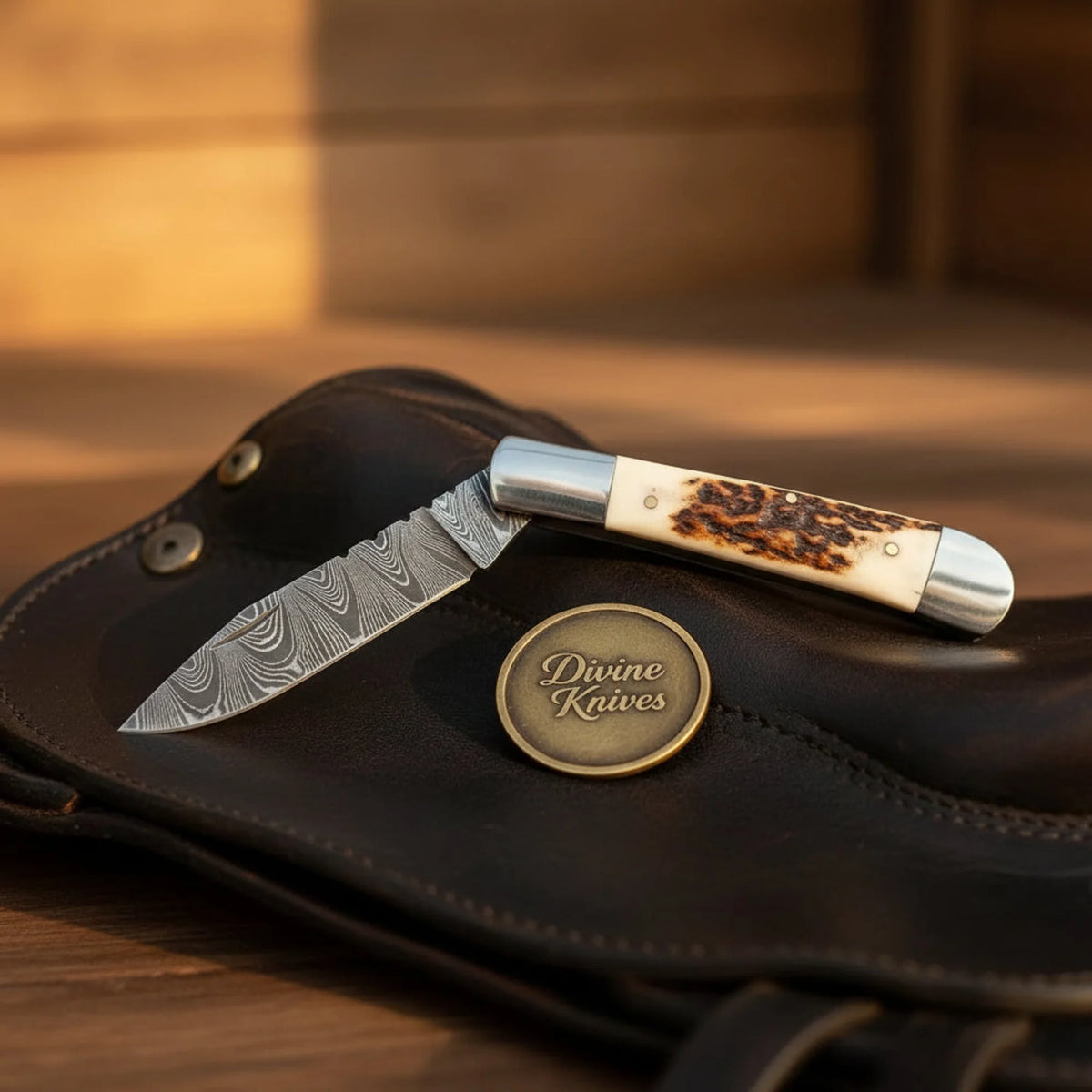Twist Pattern Trapper Folding Knife for Traditional Pocket Knife Fans