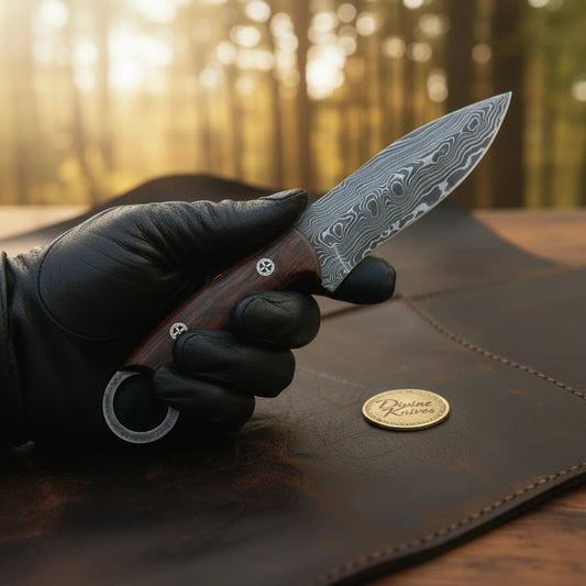 Rosewood Handle EDC Hunting Knife for Everyday Carry and the Field