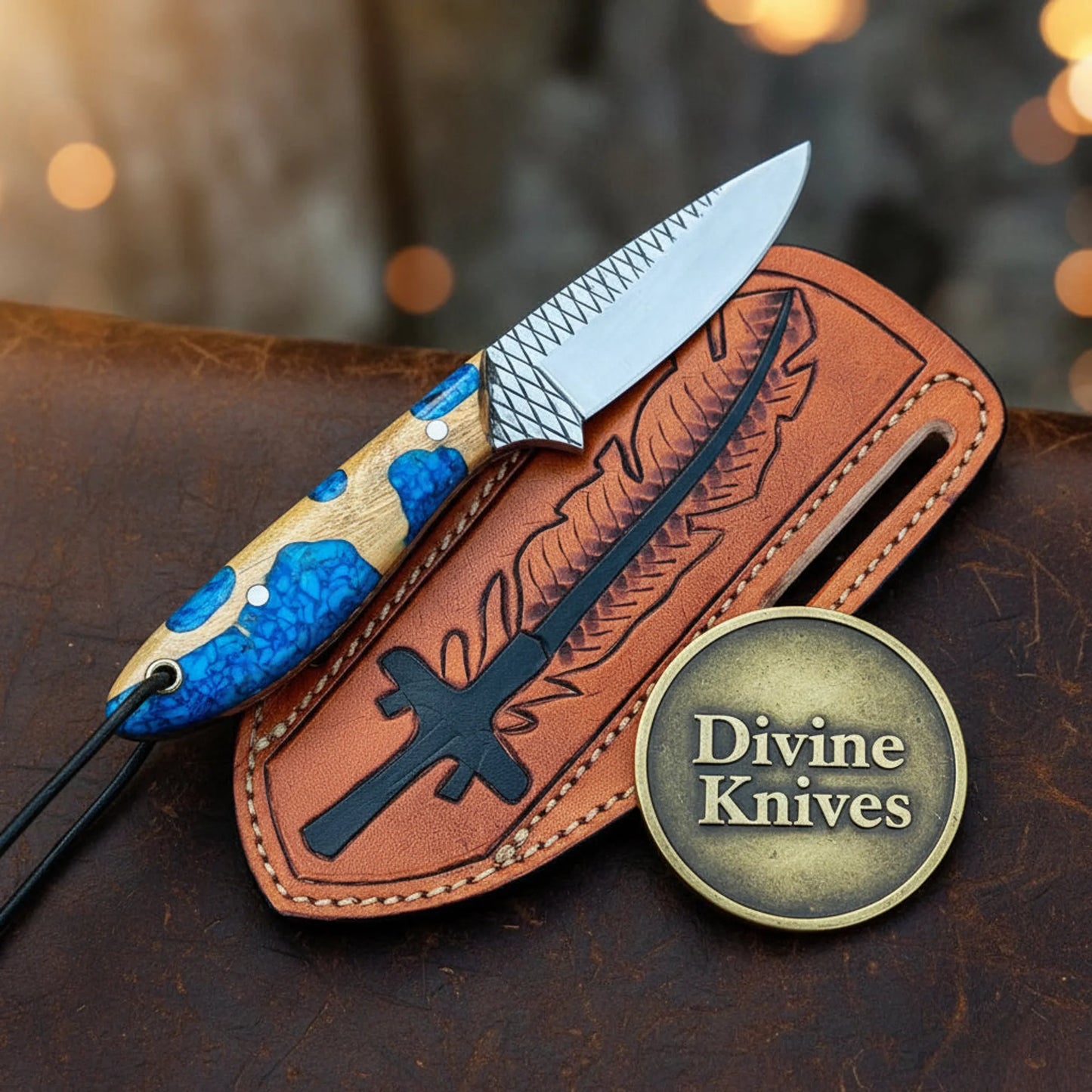 Blue River Rasptail Cowboy Knife with Compact Rasp Steel Drop Point